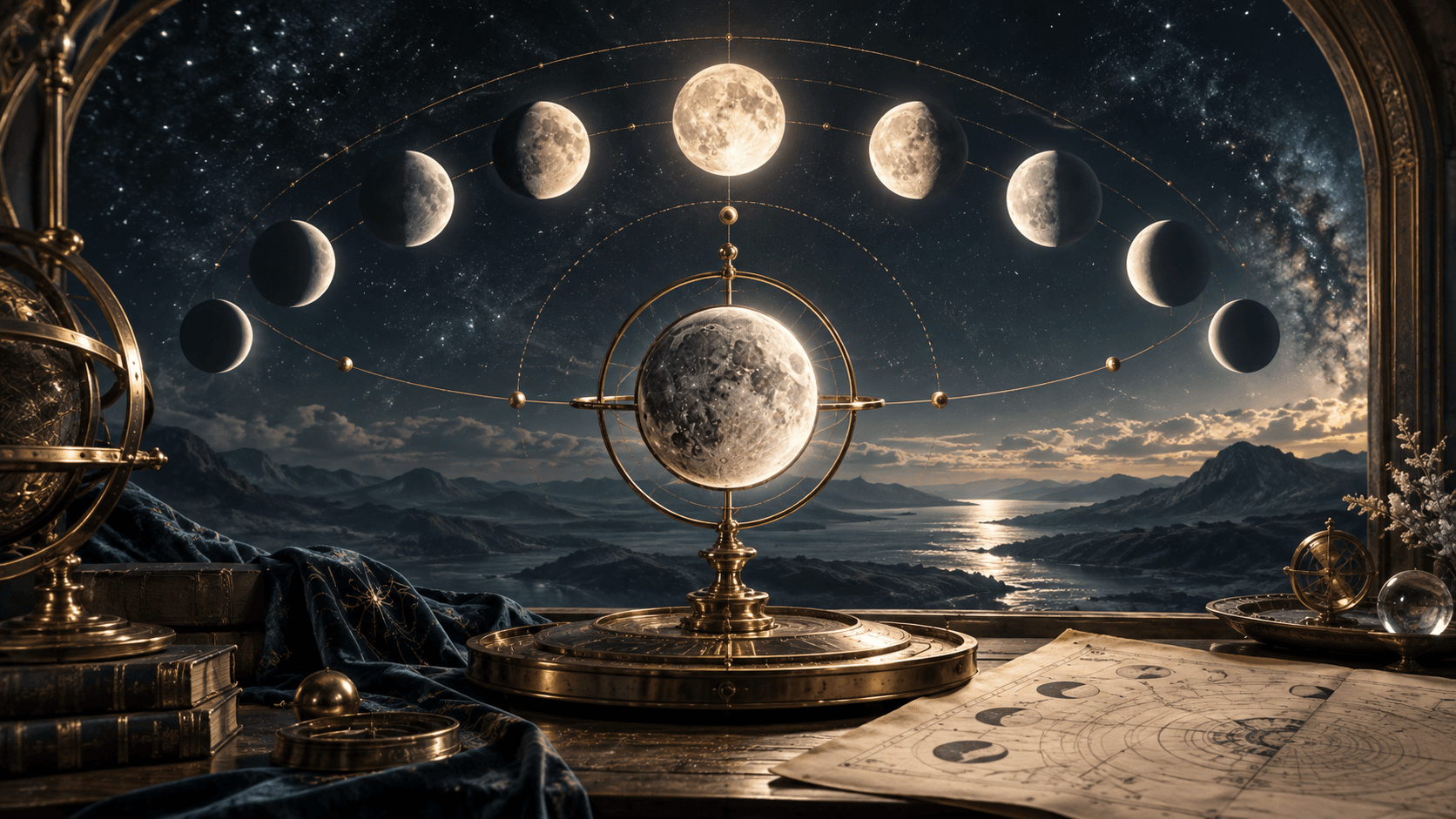 Ilustracja do hasła „Cykl Księżyca w astrologii”