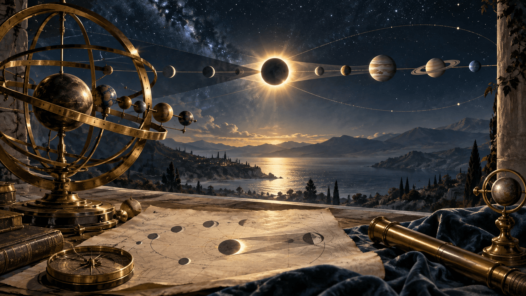 Ilustracja do hasła „Koniunkcje, opozycje i heliakalne zjawiska planet”